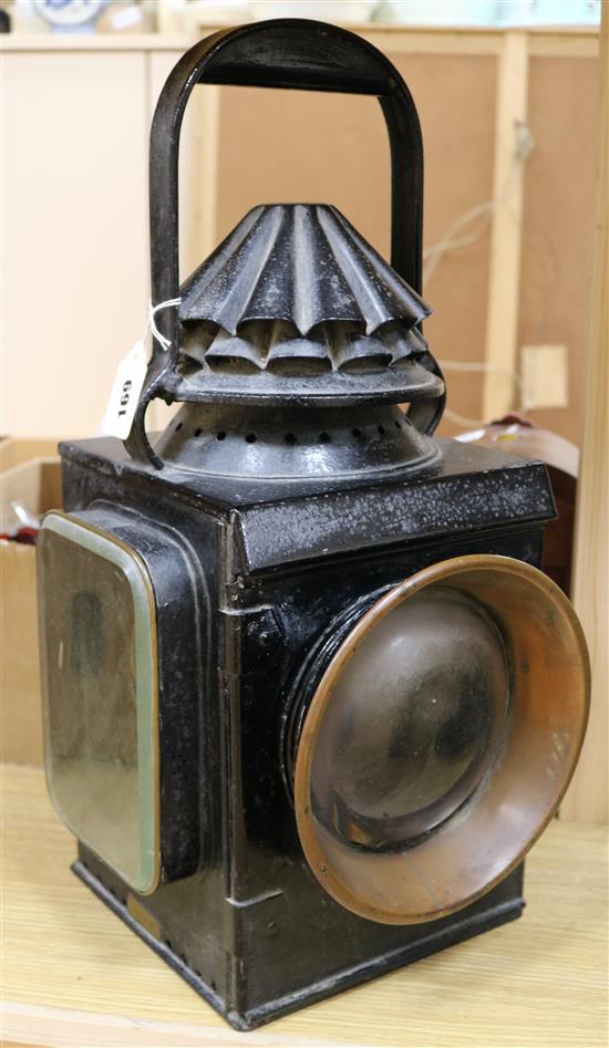 A Patent lamp from a traction engine or locomotive, 54cm